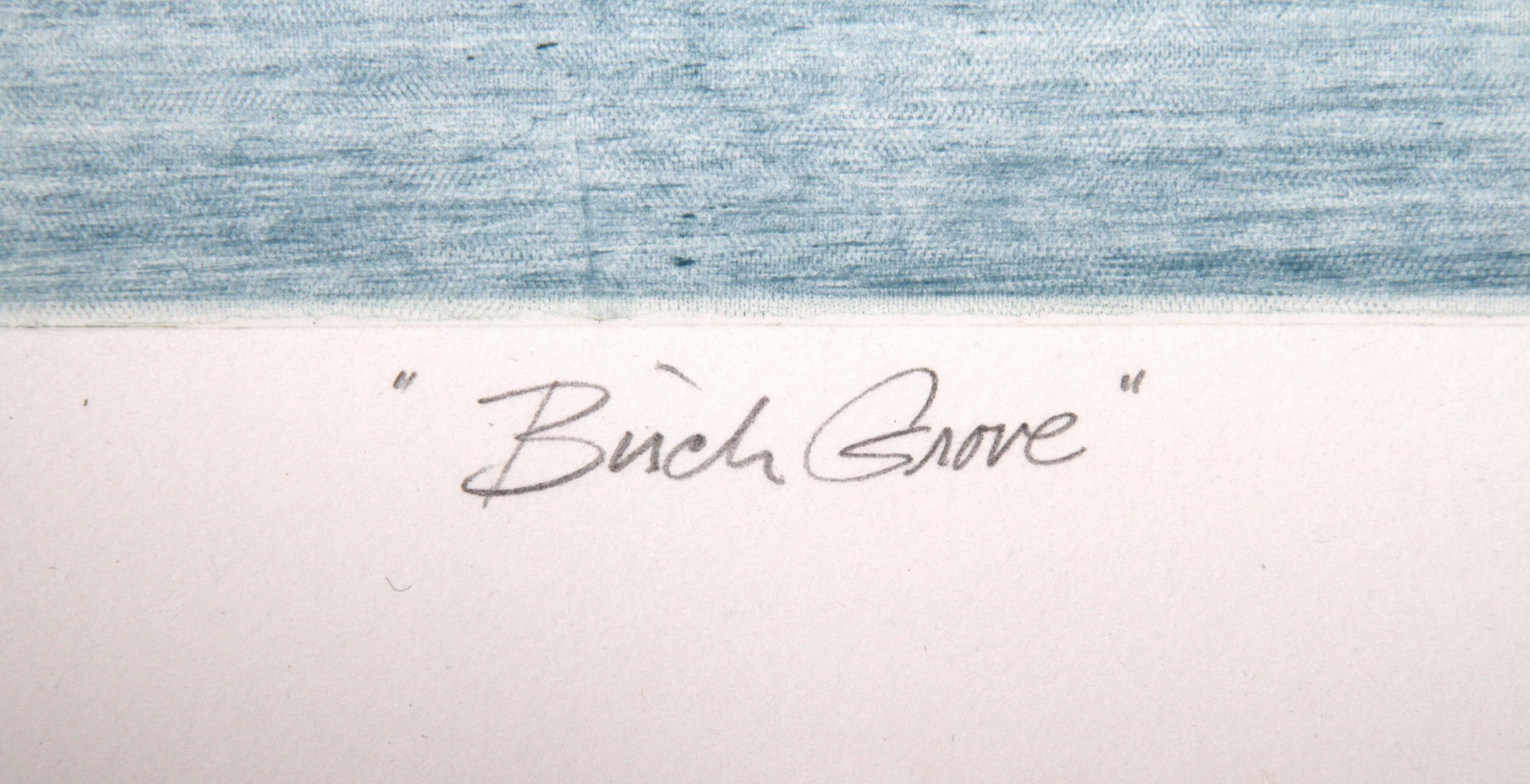 Birch Grove, gravure signée par Harvey Kidder en vente 2