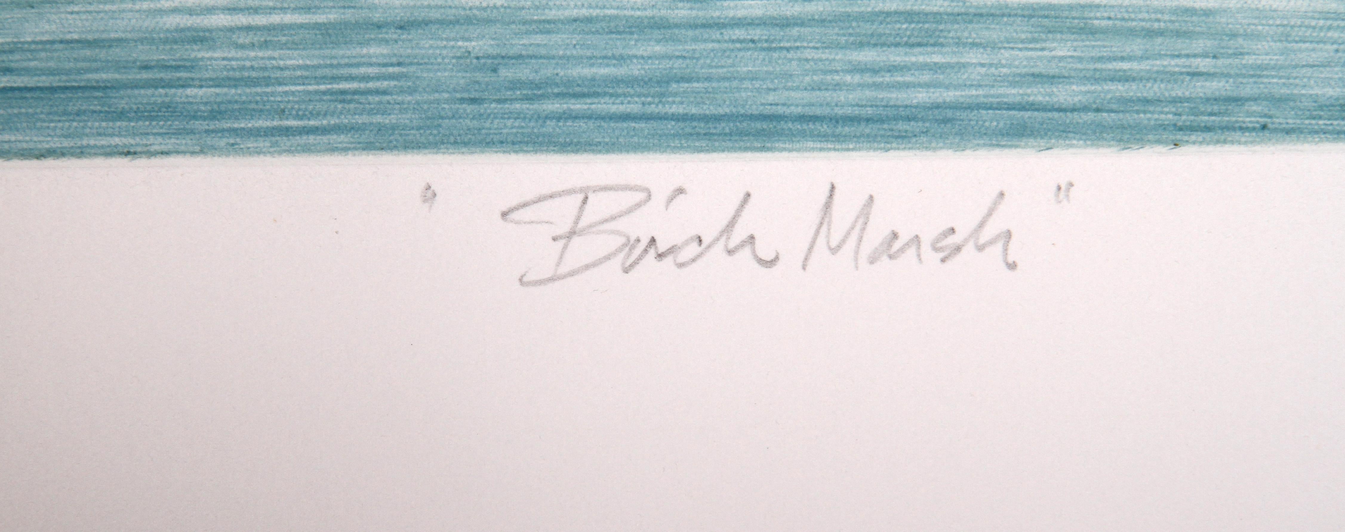 Birch Marsh, Landscape Etching by Harvey Kidder For Sale 2