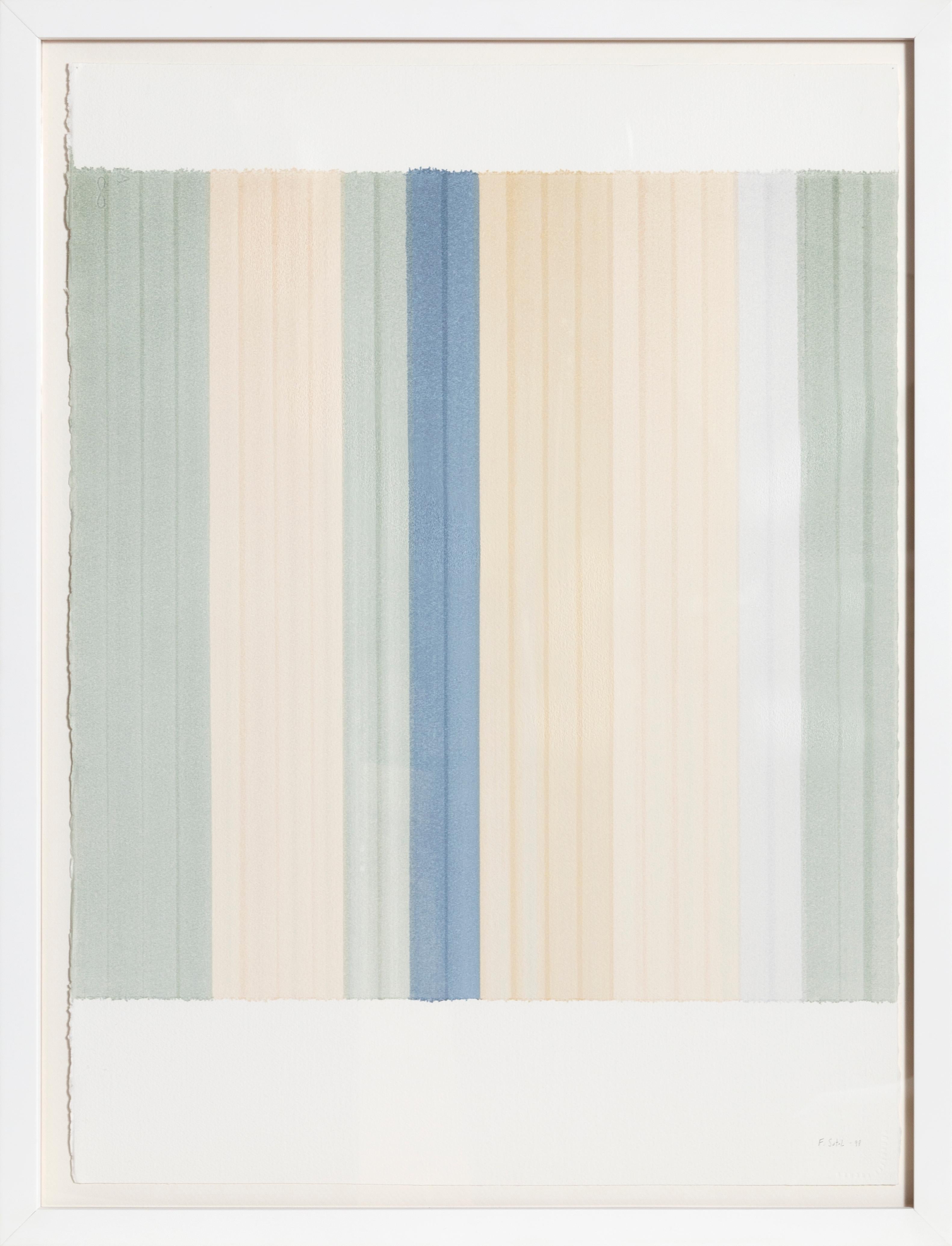 Untitled No. 11, Minimalist Stripe painting by Francisca Sutil