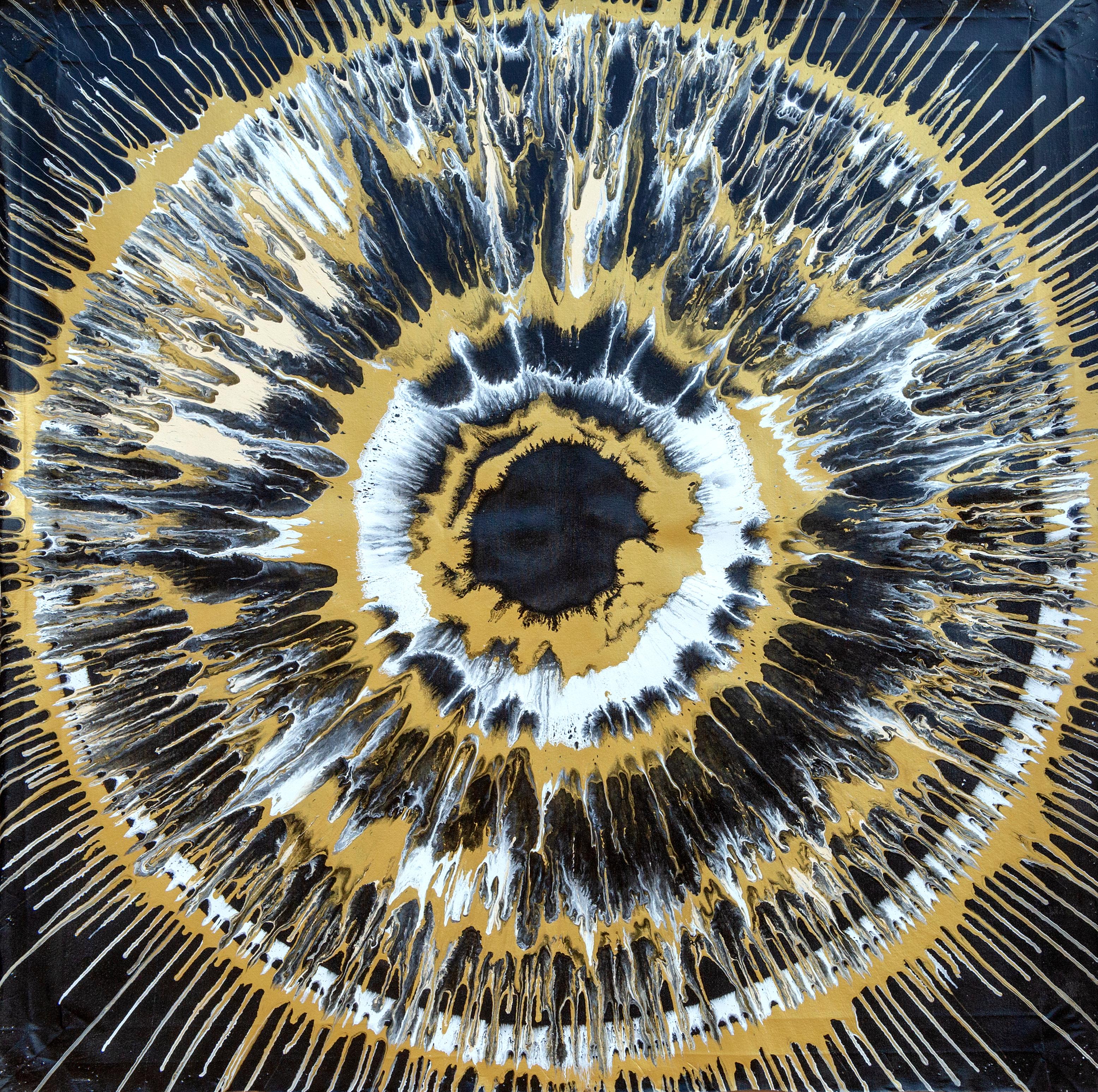 L'œil de tigre, grande peinture expressionniste abstraite de William Hewes