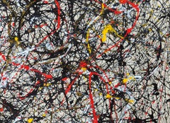 Iron Man, grande dipinto espressionista astratto di William Hewes