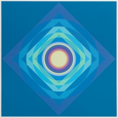 Oct021, Colorful OP Art Silkscreen by Ryo Tokita