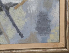 Espace en Gris, Abstract Expressionist Painting by Raymond Abner 1956