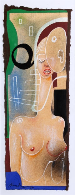 Retro Cadaques No. 23, Surreal Nude Painting by Eduardo Arranz-Bravo