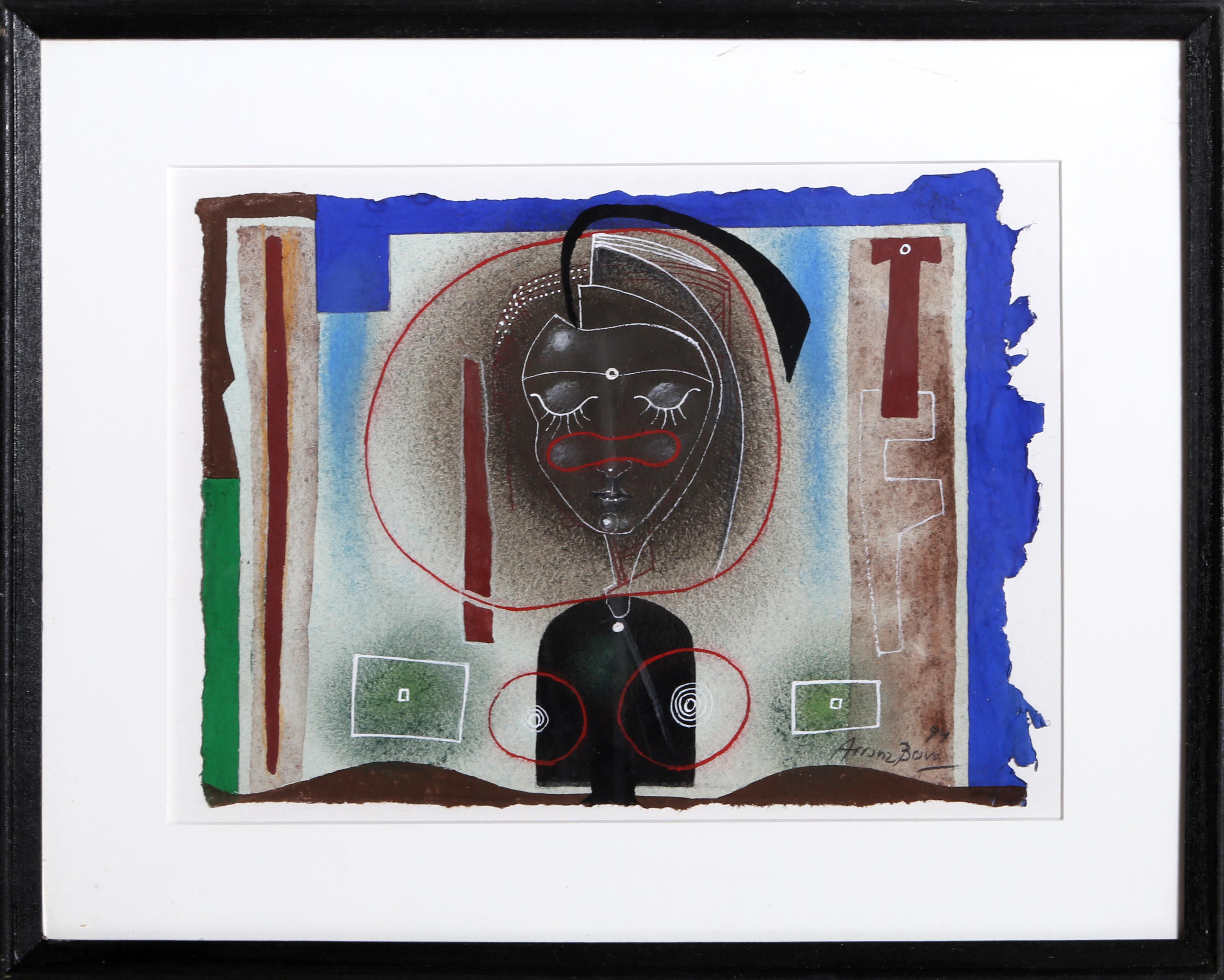 Artist: Eduardo Arranz-Bravo, Spanish (1941 - )
Title:	Cadaques No.21
Year:	1994
Medium:	Mixed Media (Watercolor and Color pencil) on paper, signed and dated
Size: 7.5 in. x 10 in. (19.05 cm x 25.4 cm)
Frame: 11.5 x 14.5 inches