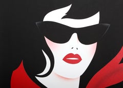 Arden, Signed Fashion Portrait Airbrush on Paper Painting by Erik Freyman