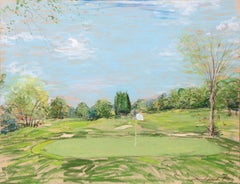Putting Green on the Golf Course, Pastel Drawing by Kamil Kubik