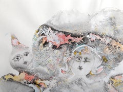 Three Angels, Watercolor Painting by Sakti Burman