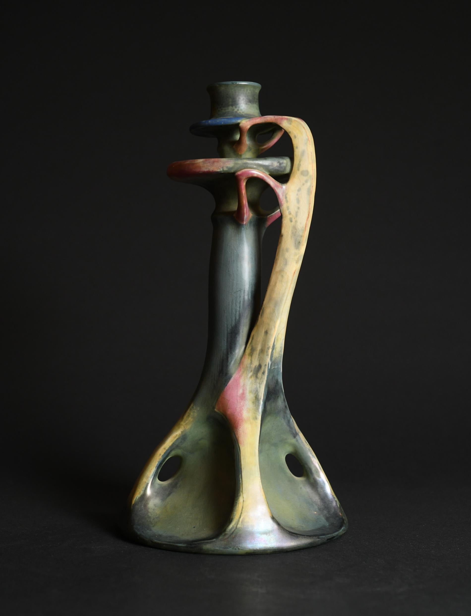 Aphora-Kerzenhalter in organischer Form, zugeschrieben. Paul Dachsel für RStK