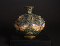 Gres Bijou series Butterflies & Spiderwebs Vase by Reissner & Kessel for Amphora