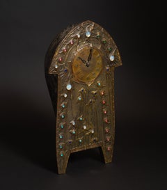 Jeweled Art Nouveau Clock by Alfred Daguet with Original Mechanisim