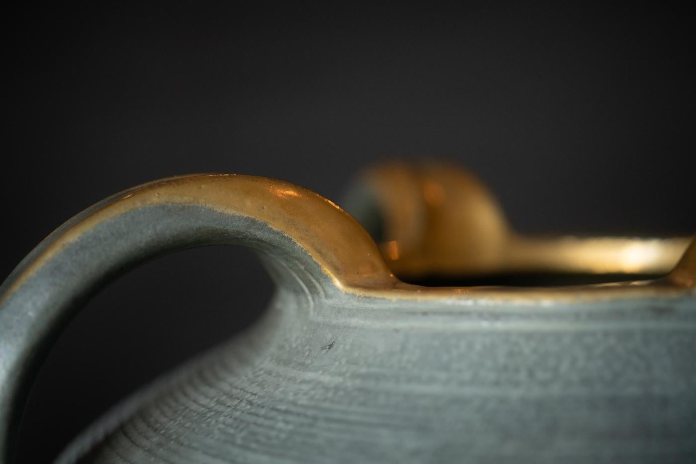 Four-Handled Ribbed Vase by Paul Dachsel for Kunstkeramik 2