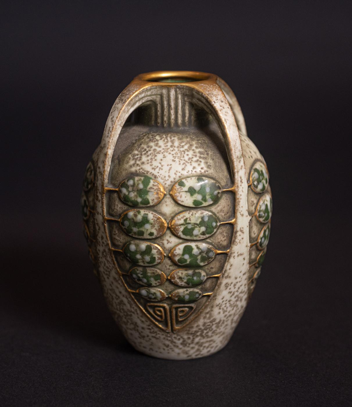 Urn-Shaped Vase with Stylized Tree Motif by Paul Dachsel for Ernst Wahliss Co. 4