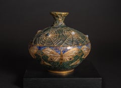 Gres Bijou series Butterflies & Spiderwebs Vase by Reissner & Kessel for Amphora