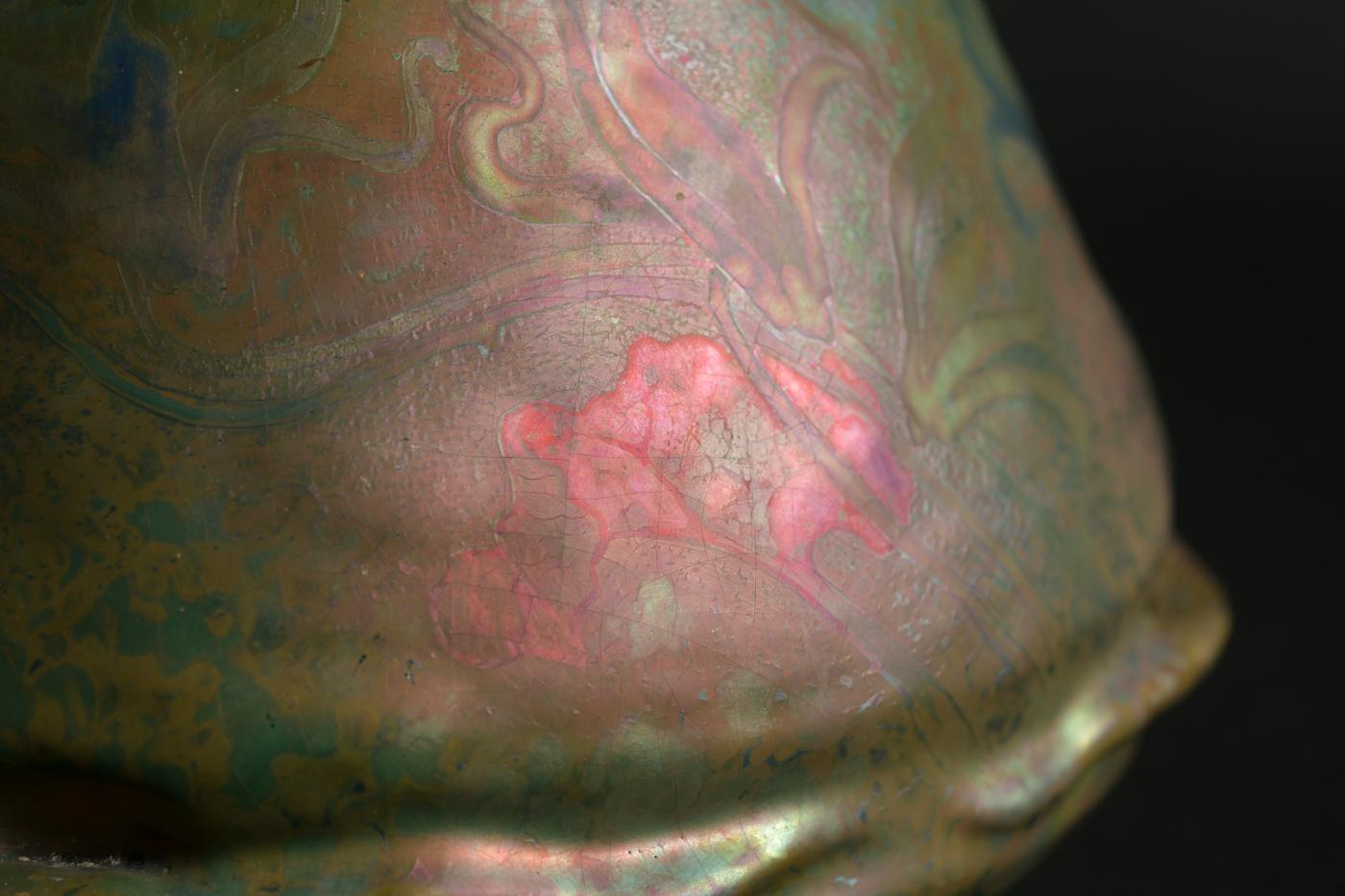 Iridescent Floral Vase by Clement Massier  6