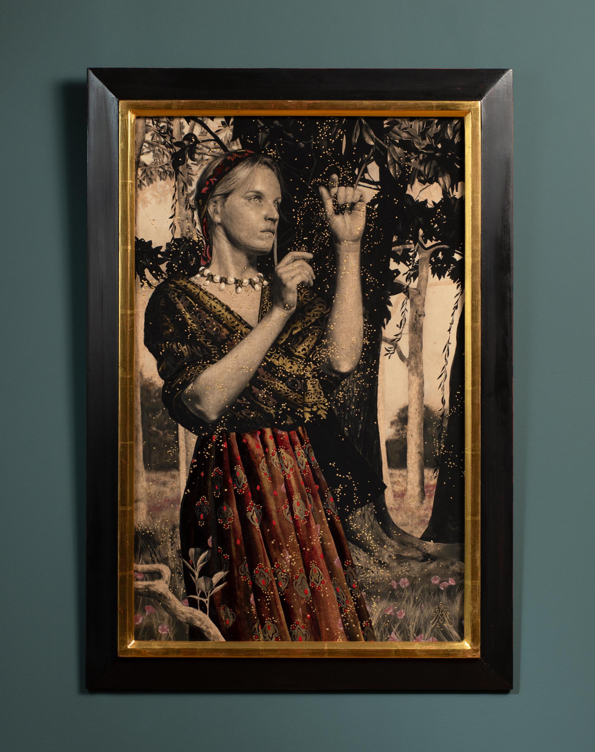 Eva Ver Et Agrum-Kragen (Zeitgenössisch), Mixed Media Art, von Alessandra Maria