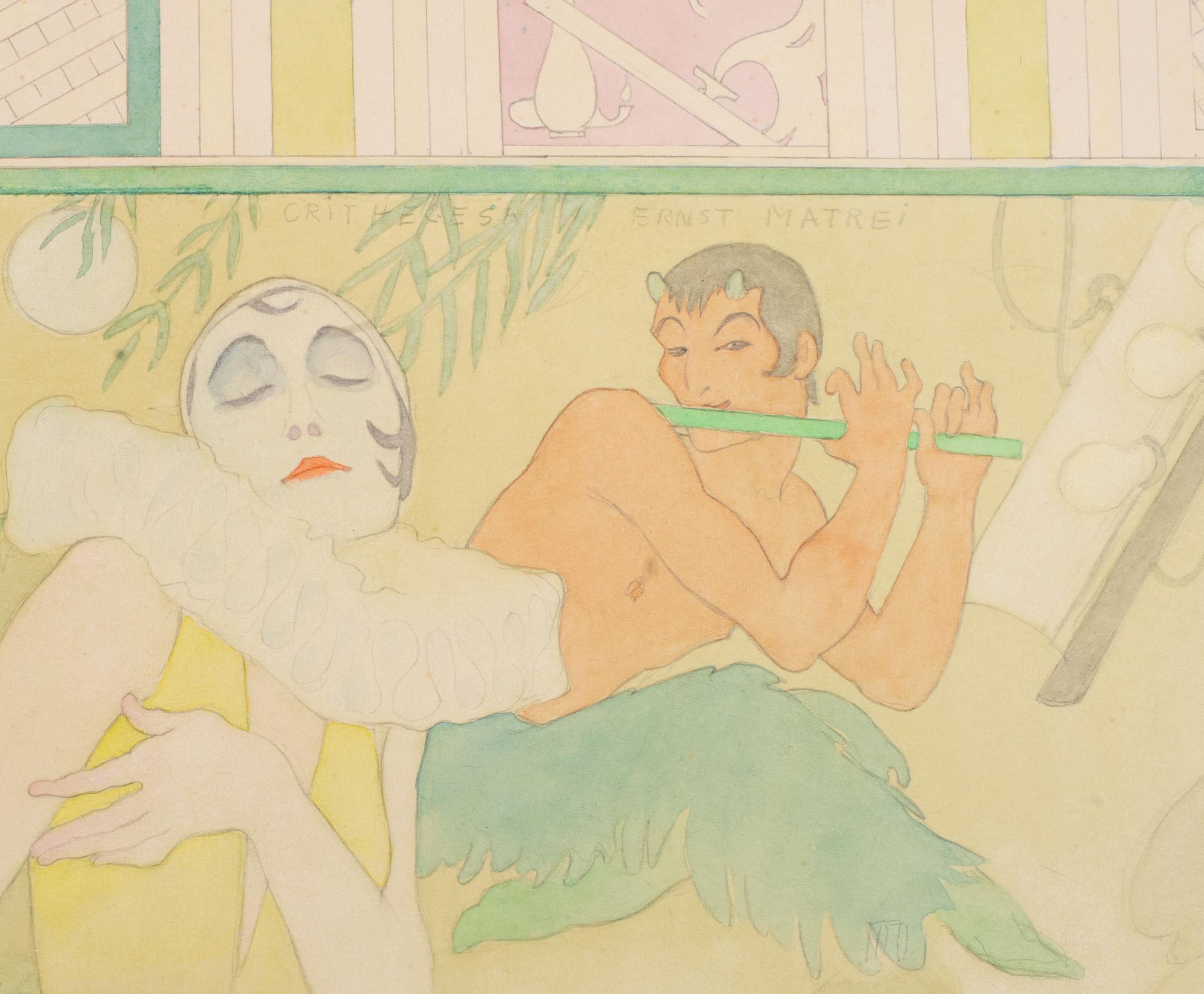„Pan“ Original Storyboard aus Aquarell und Tinte von Walter Schnackenberg im Angebot 3