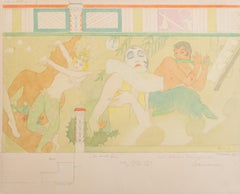 "Pan" Storyboard originale ad acquerello e inchiostro di Walter Schnackenberg