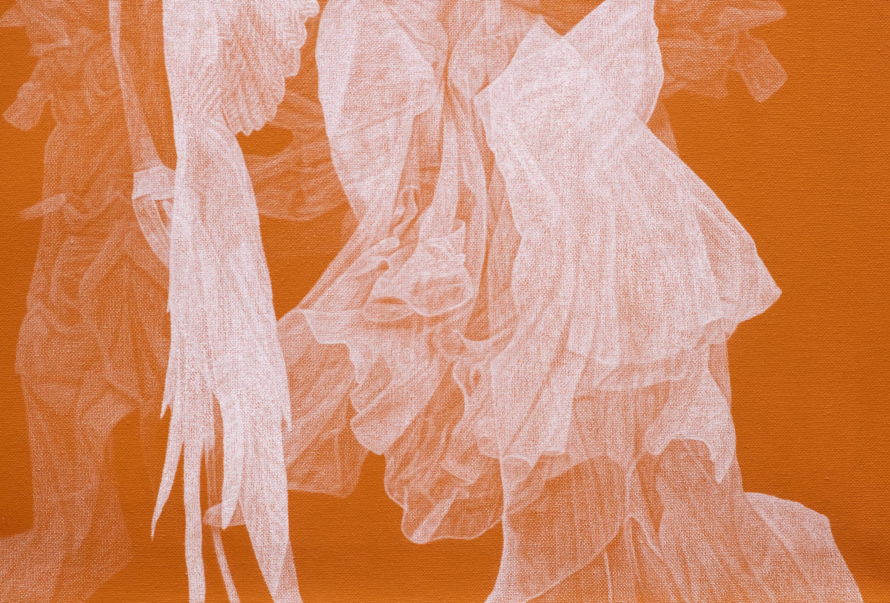 Acanthus - Orange Figurative Art by Julio César Delgado