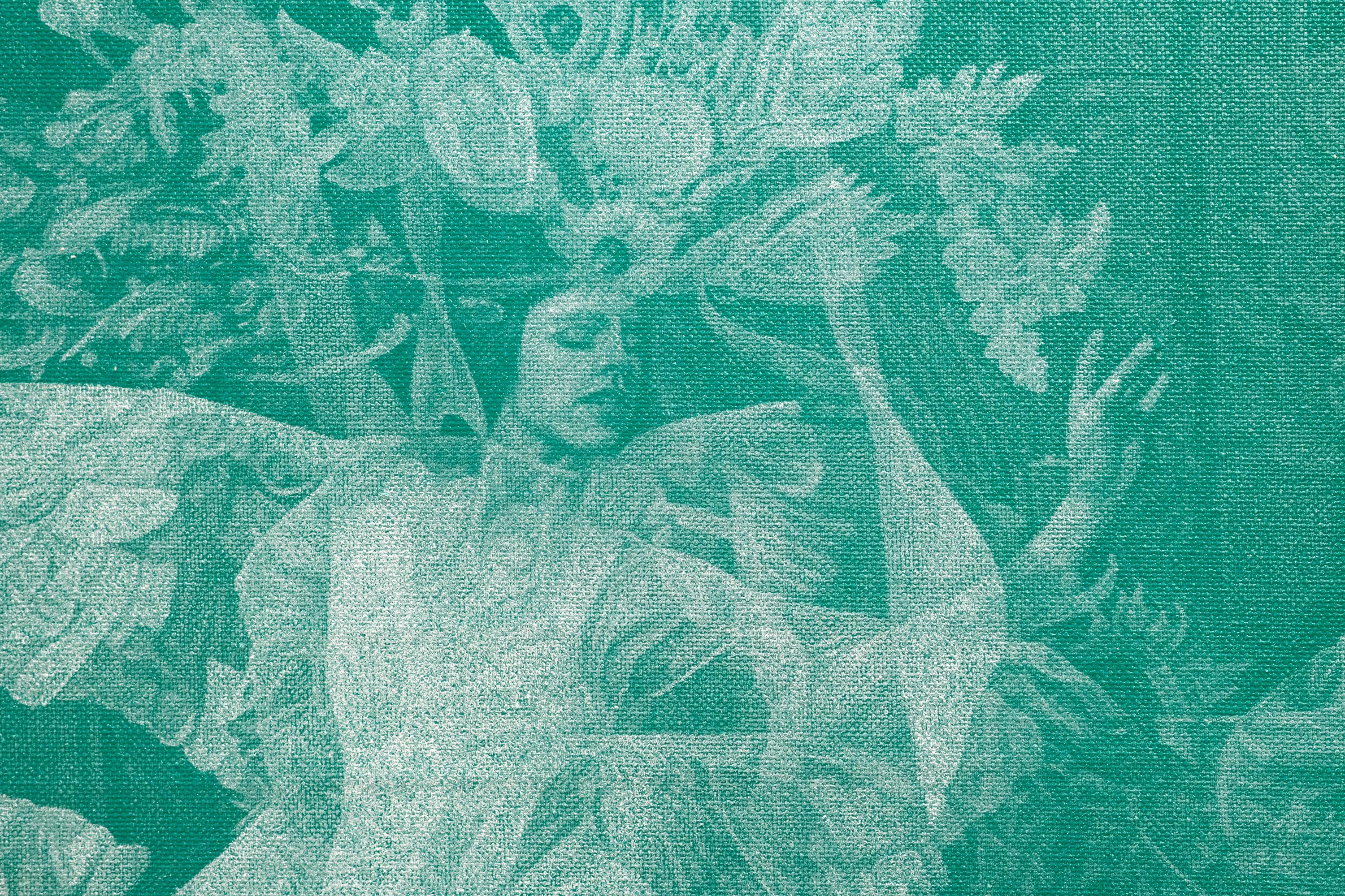 Cloris - Figurative Art Azul de Julio César Delgado