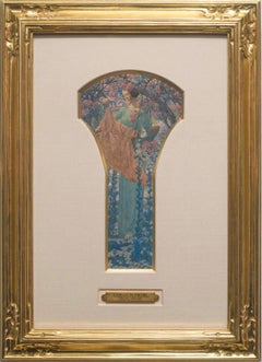 "Il destino" acquerello simbolista originale di Carlos Schwabe