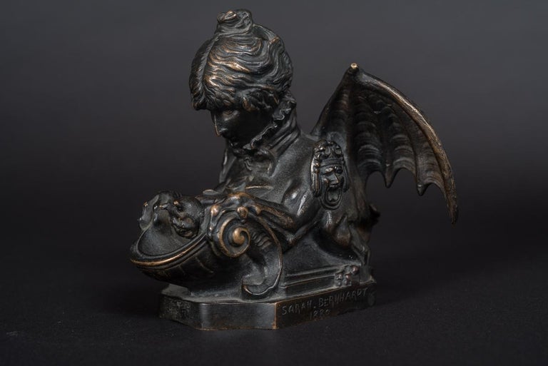 Sarah Bernhardt Sphinx Inkwell At 1stdibs Sarah Bernhardt Sphinx Inkwell At 1stdibs