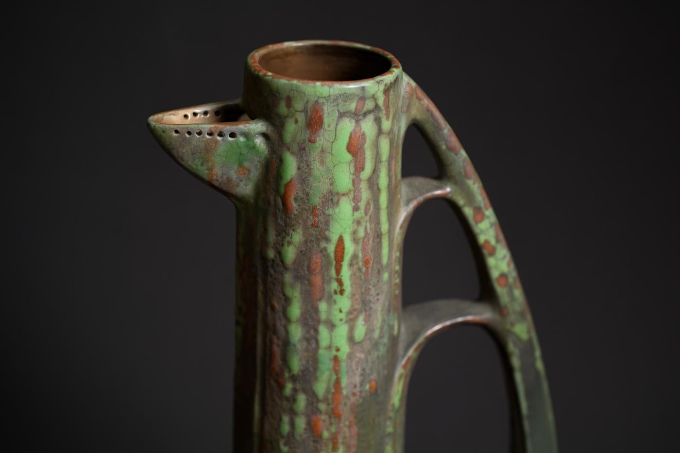 Amphora Ewer in the Shape of a Stylized Tree by Paul Dachsel for Kunstkeramik 1