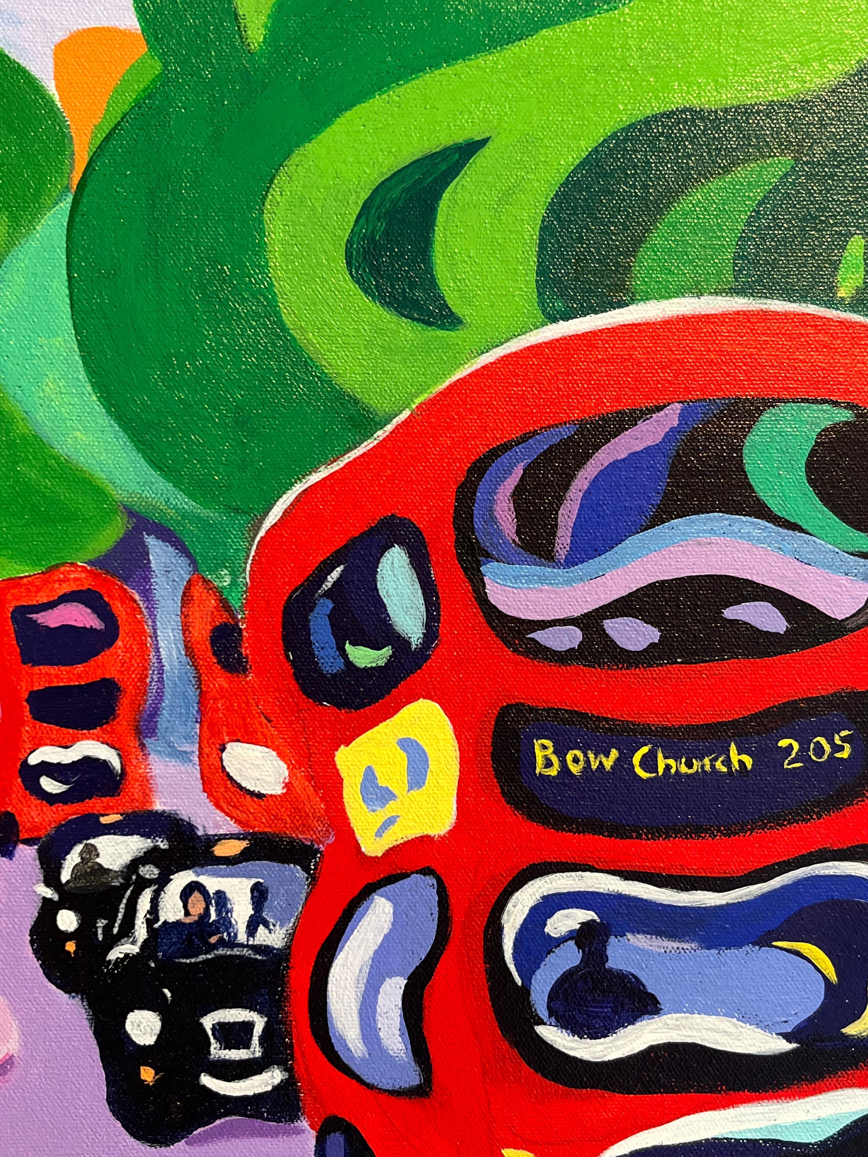 Towards the city -original surreal realism cityscape painting-contemporary art For Sale 1