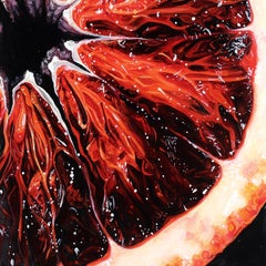 Blood Orange XVII Abstract original painting Contemporary Realism- 21st Century