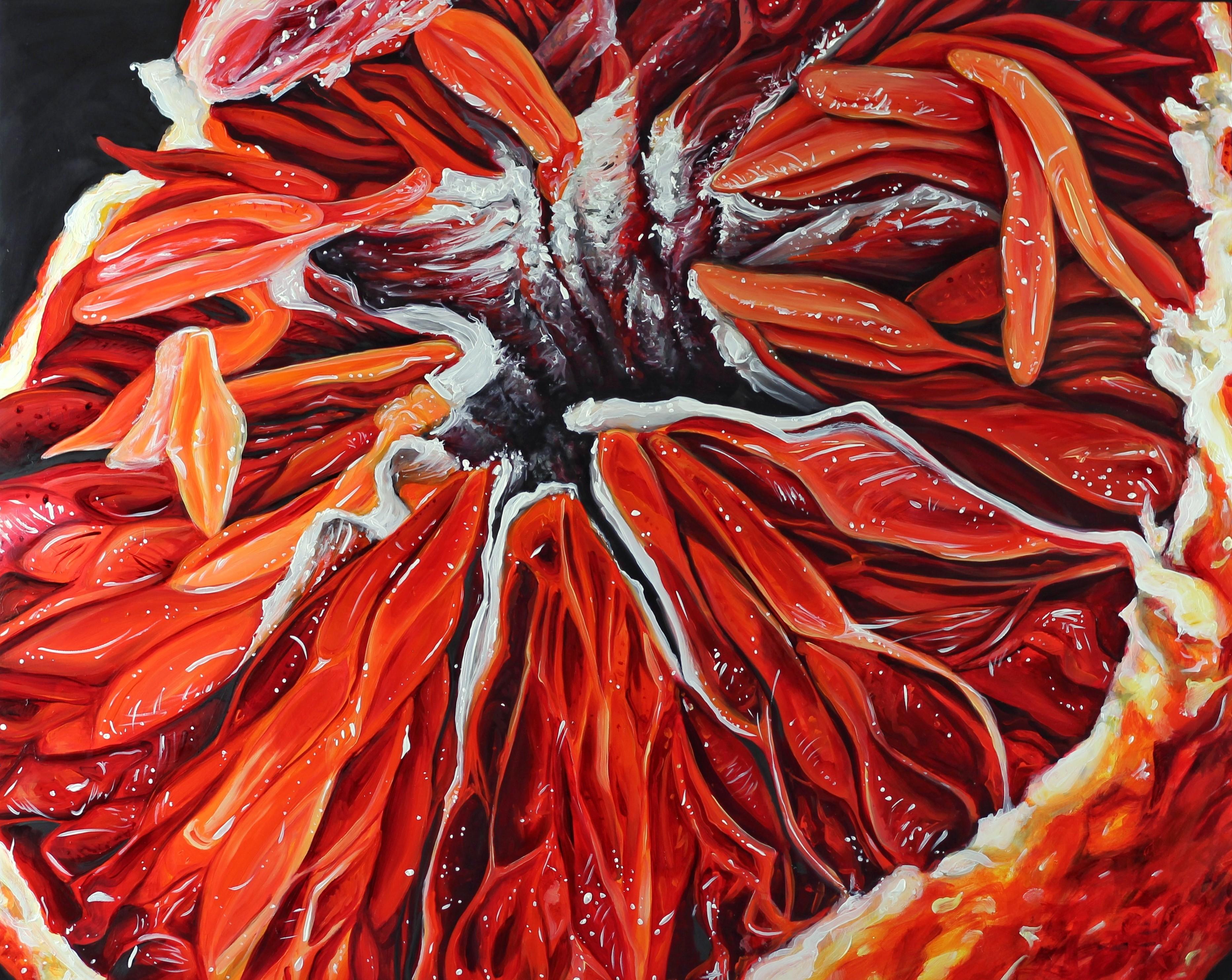 Angela Faustina Blood Orange XVII Abstract Original Painting Angela Faustina Blood Orange XVII Abstract Original Painting