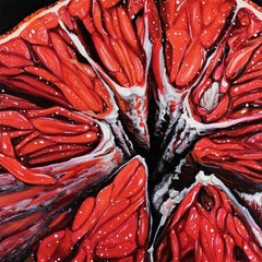 Blood Orange XVI Abstract original painting Contemporary Realism- 21st Century