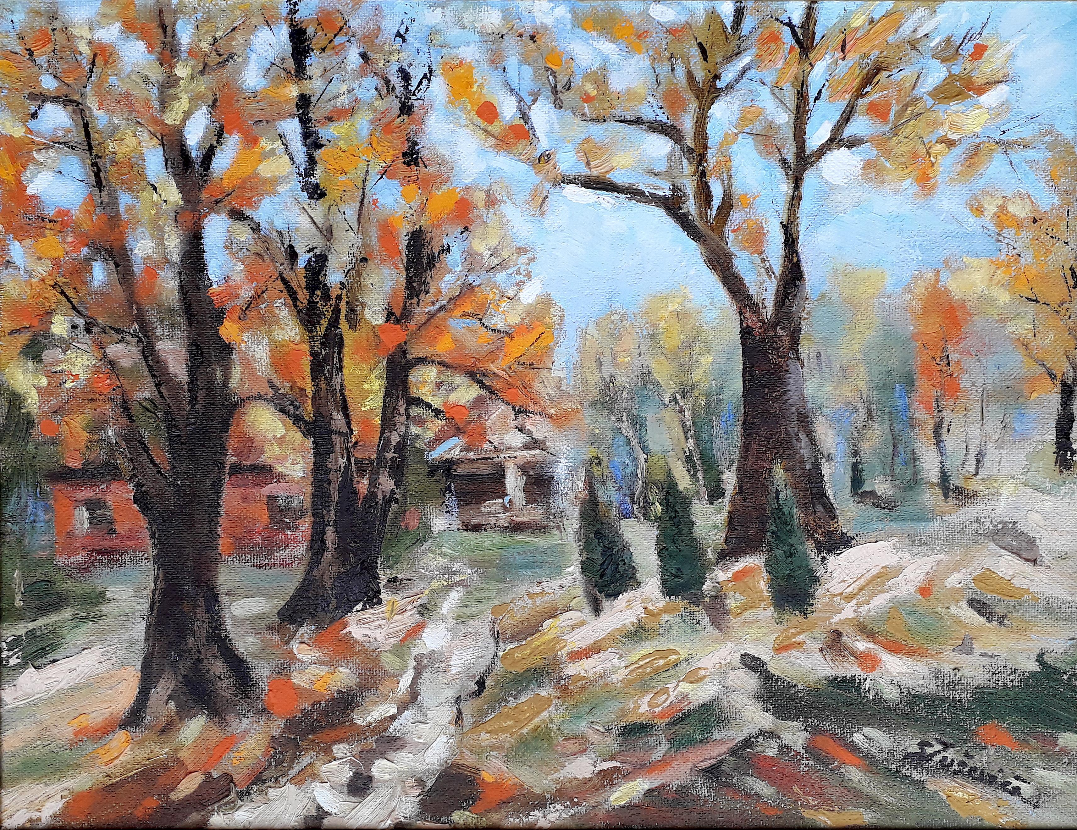 Signe Zusevica Landscape Painting - Autumn  original landscape painting