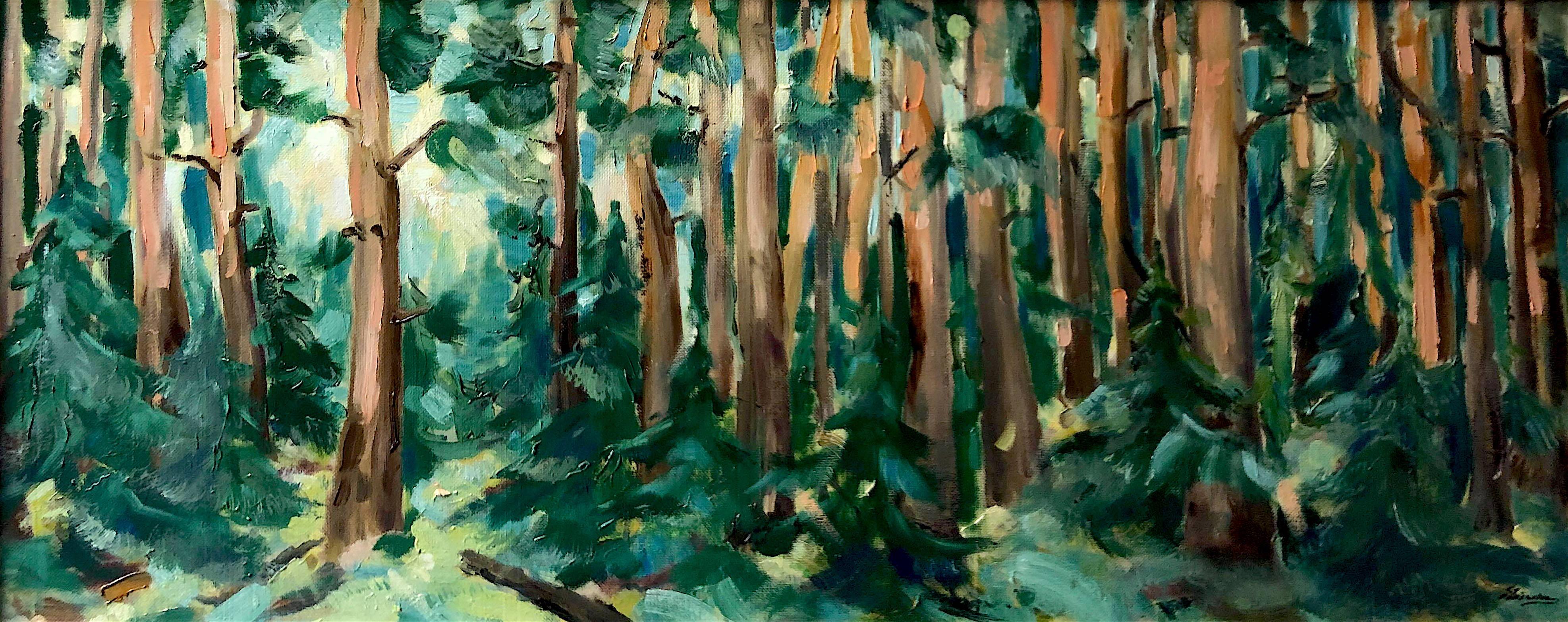Millie Gosch Through the Trees, Millie Gosch Framed Impressionist