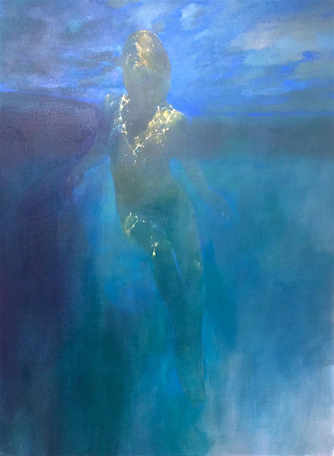 Bill Bate Abstract Painting - Light Ascention - original abstract figurative painting-Contemporary Art- 21st