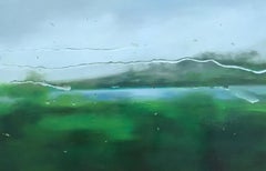 Regen I original Rain  landscape painting Contemporary art 21st Century