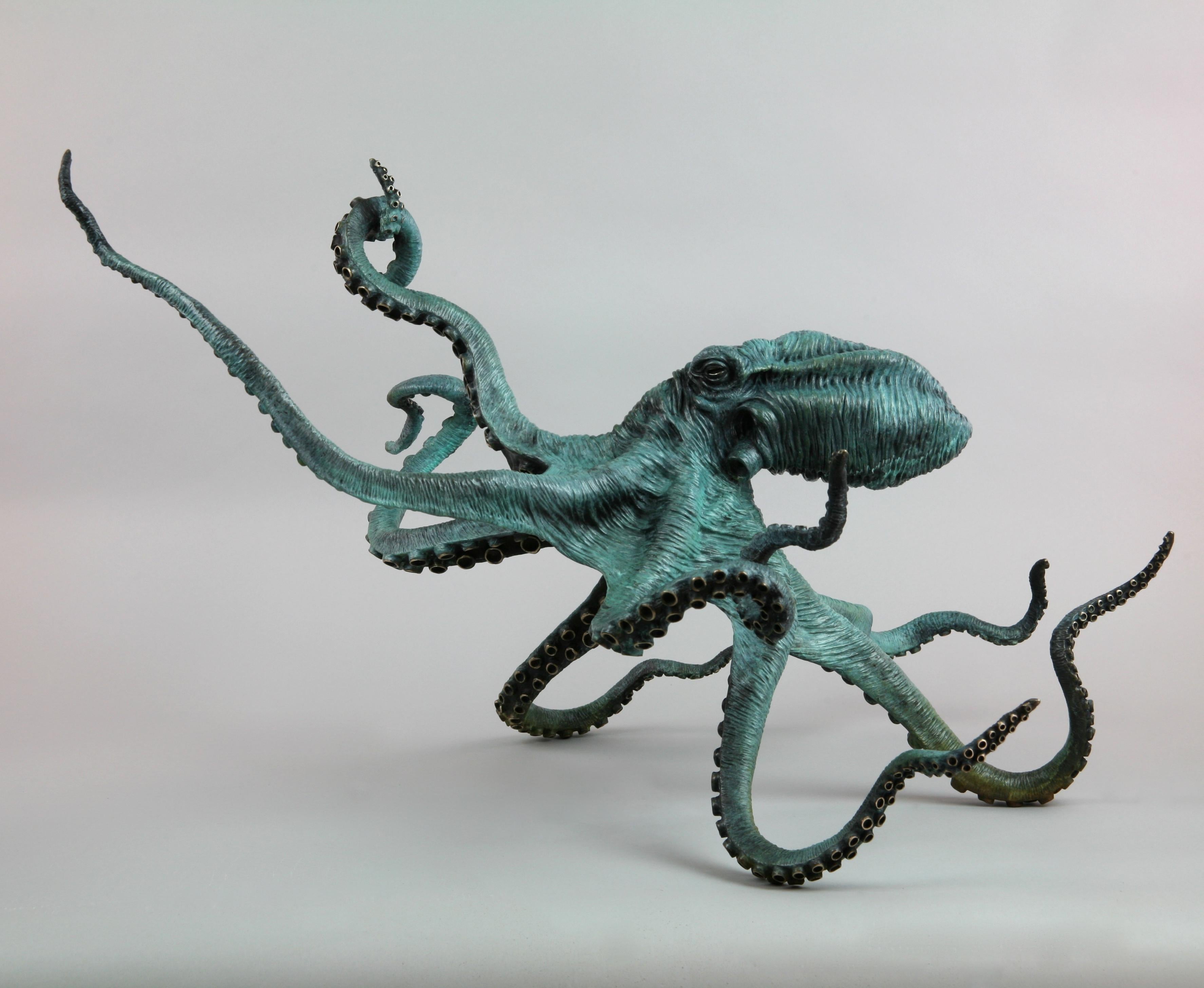 Octopus - bronze sculpture- limited edition- Modern- Contemporary  - Sculpture by Andrzej Szymczyk