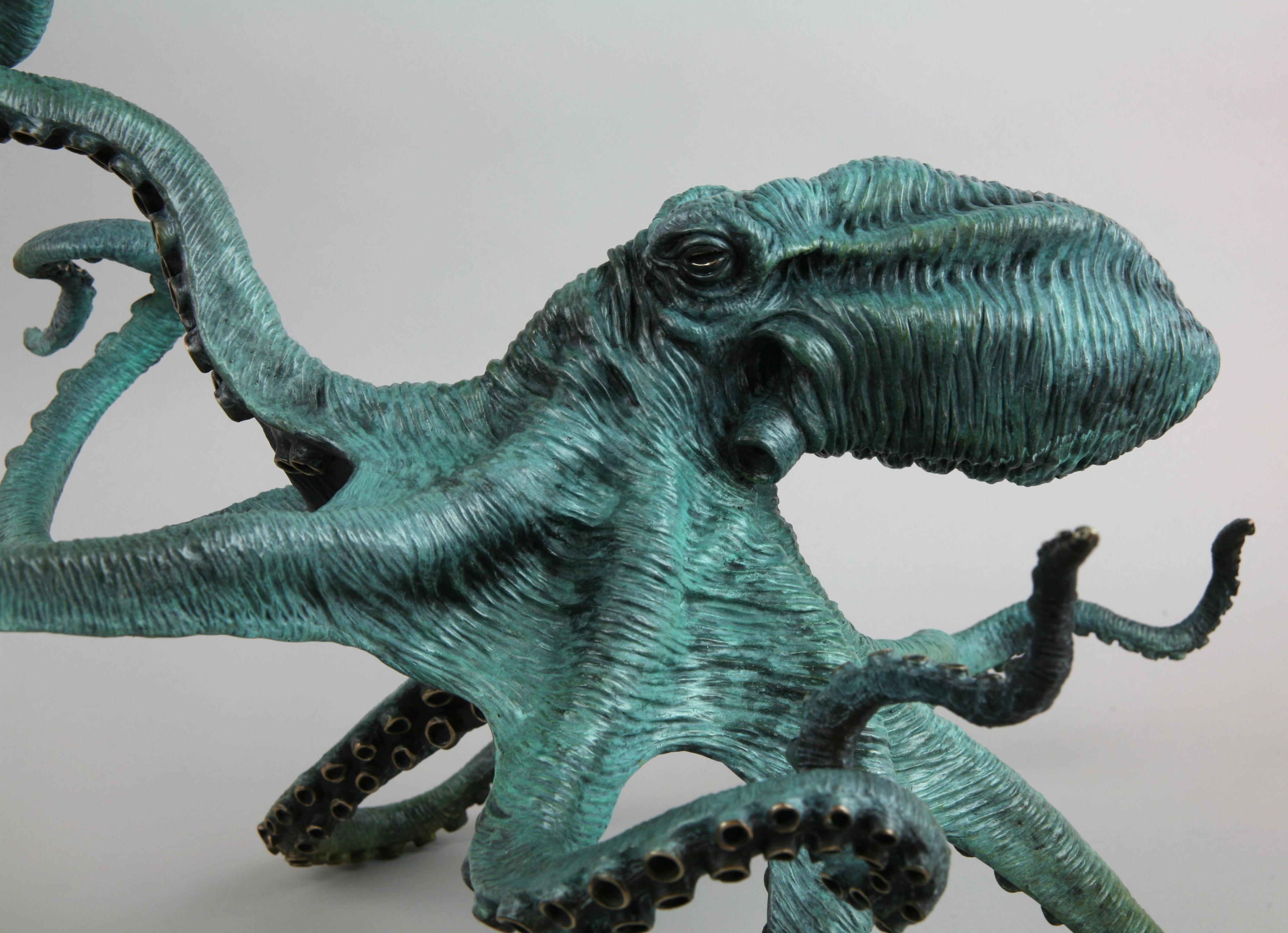 bronze octopus sculpture