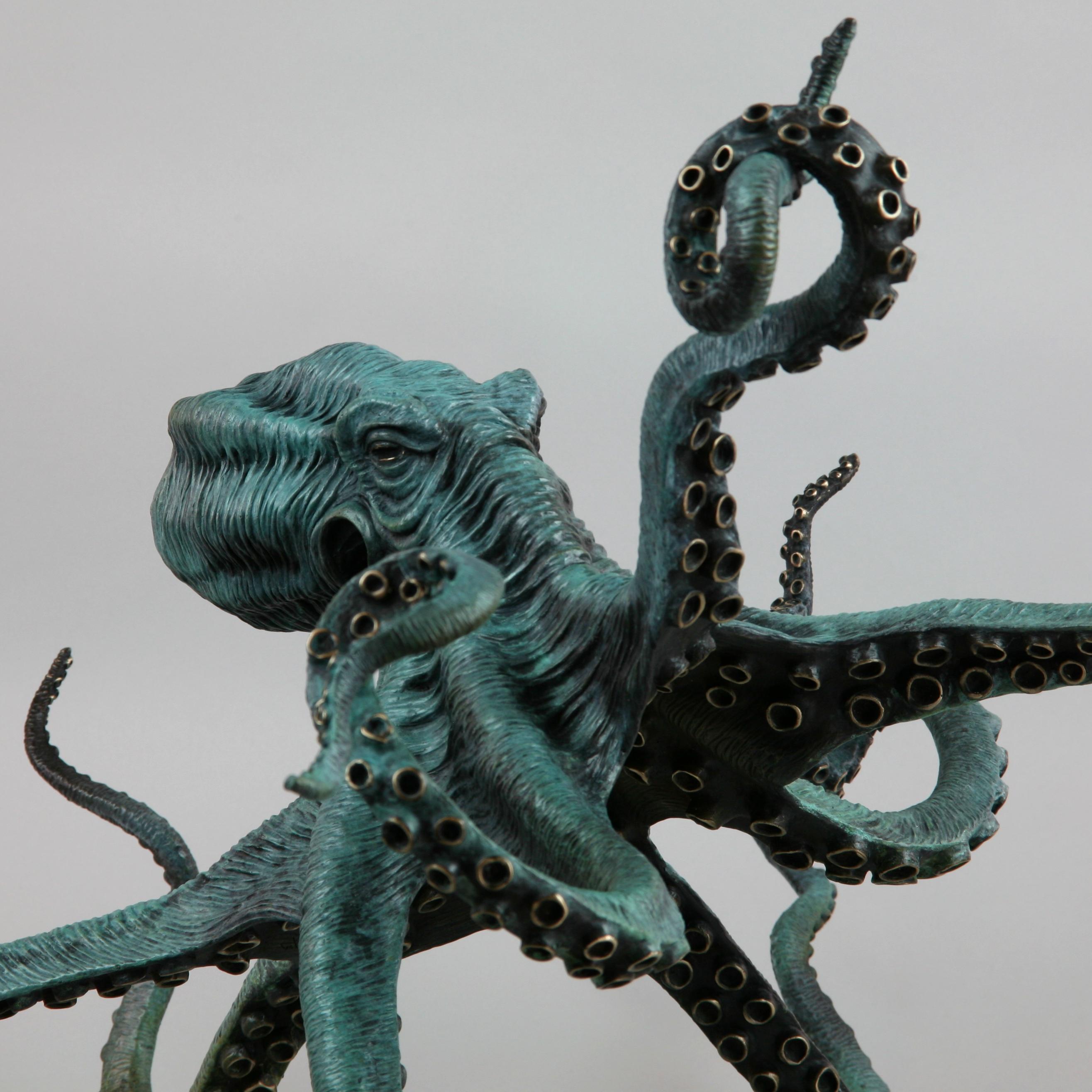 Octopus bronze sculpture, Limited Edition of  8 is a beautifully sculpted piece by Andrzej Azymczyk. It is beautiful unique, intricate and highly detailed. 

Andrzej graduated with an MA degree in Fine Arts in the faculty of Sculpture from The