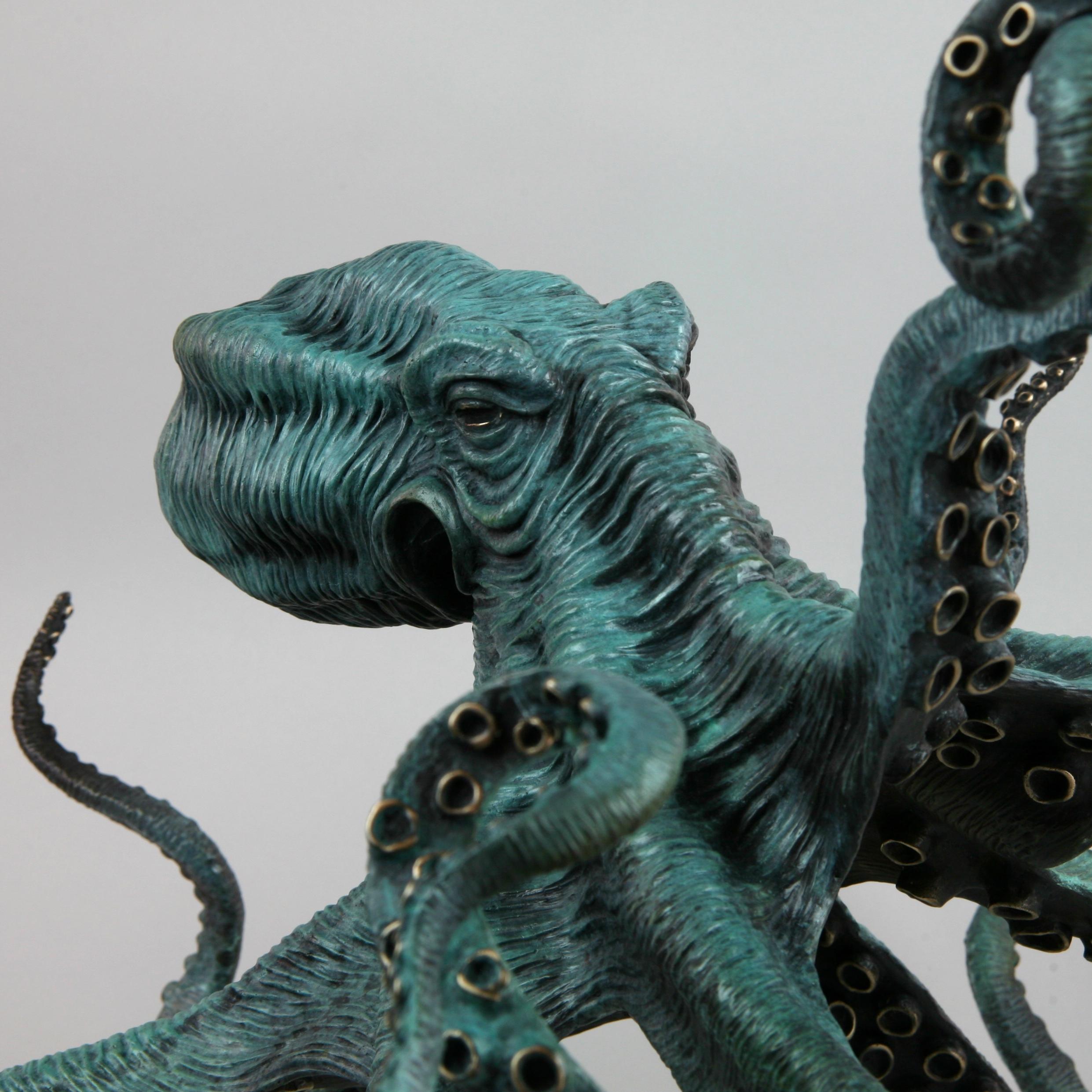 Octopus - bronze sculpture- limited edition- Modern- Contemporary  1