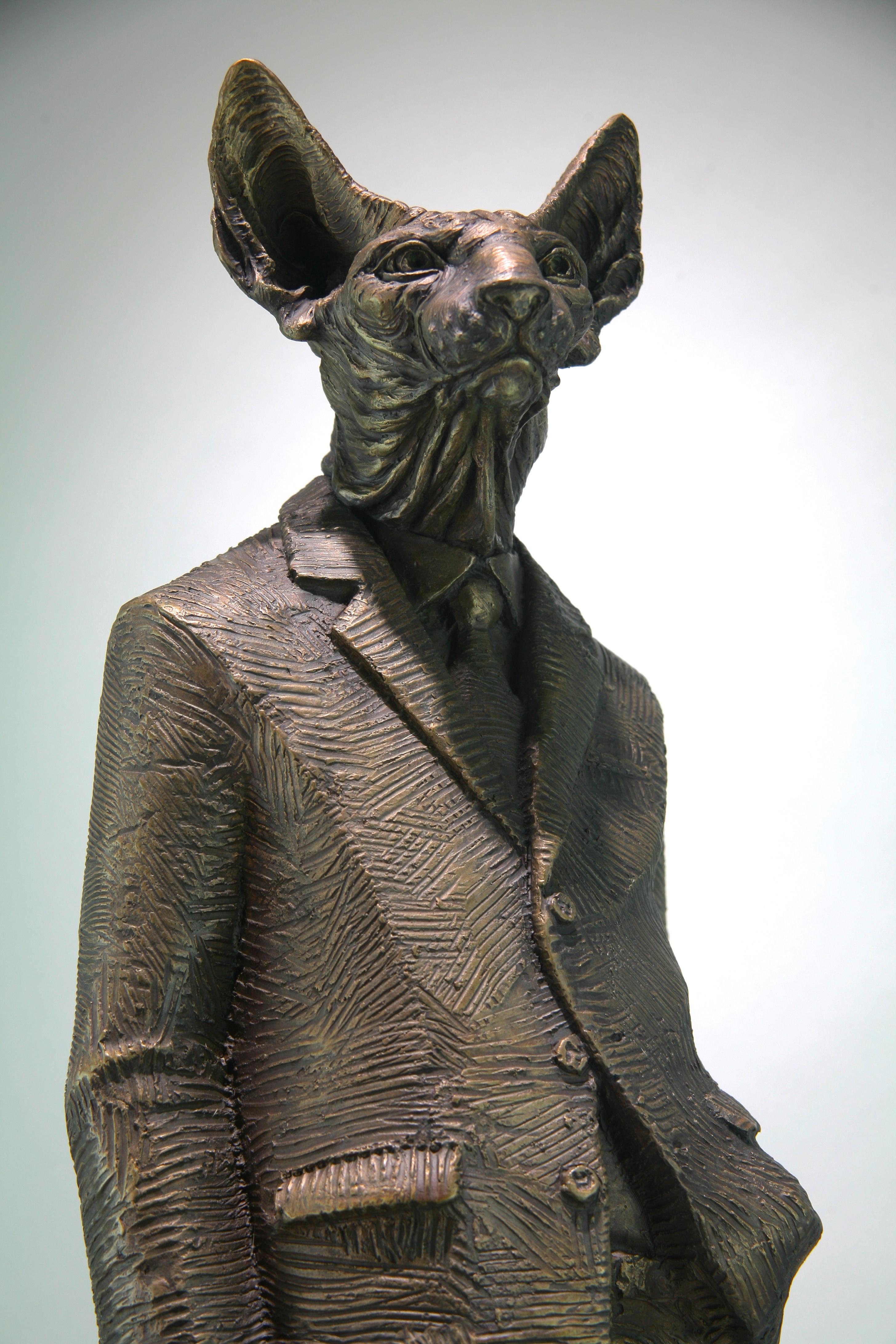Sphynxman - bronze sculpture- limited edition- Modern- Contemporary  3