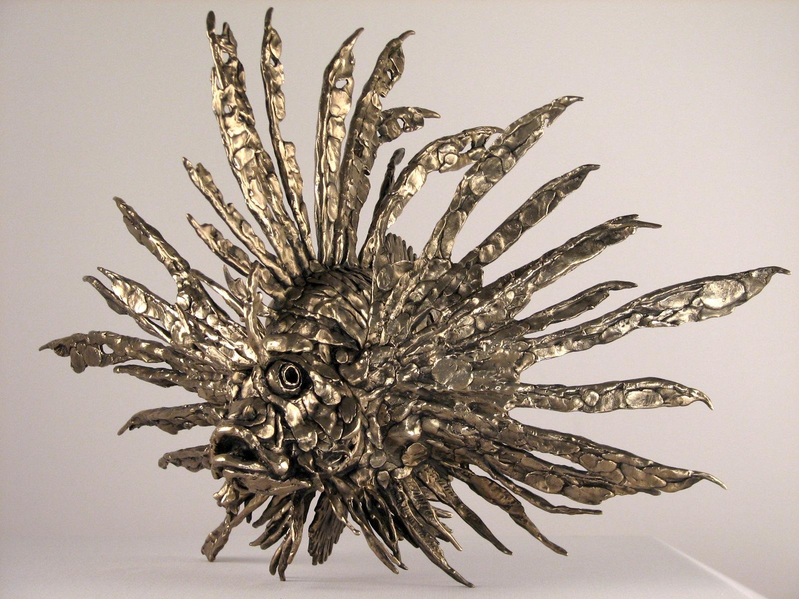 Lionfish- bronze sculpture- limited edition- Modern- Contemporary  - Sculpture by Andrzej Szymczyk