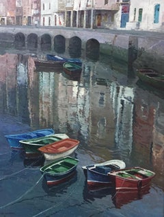 "BERMEO" original realist acrylic canvas painting