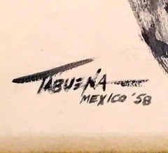 Rostro Mujer I, Tempera on Paper, Modern Art, Mexico