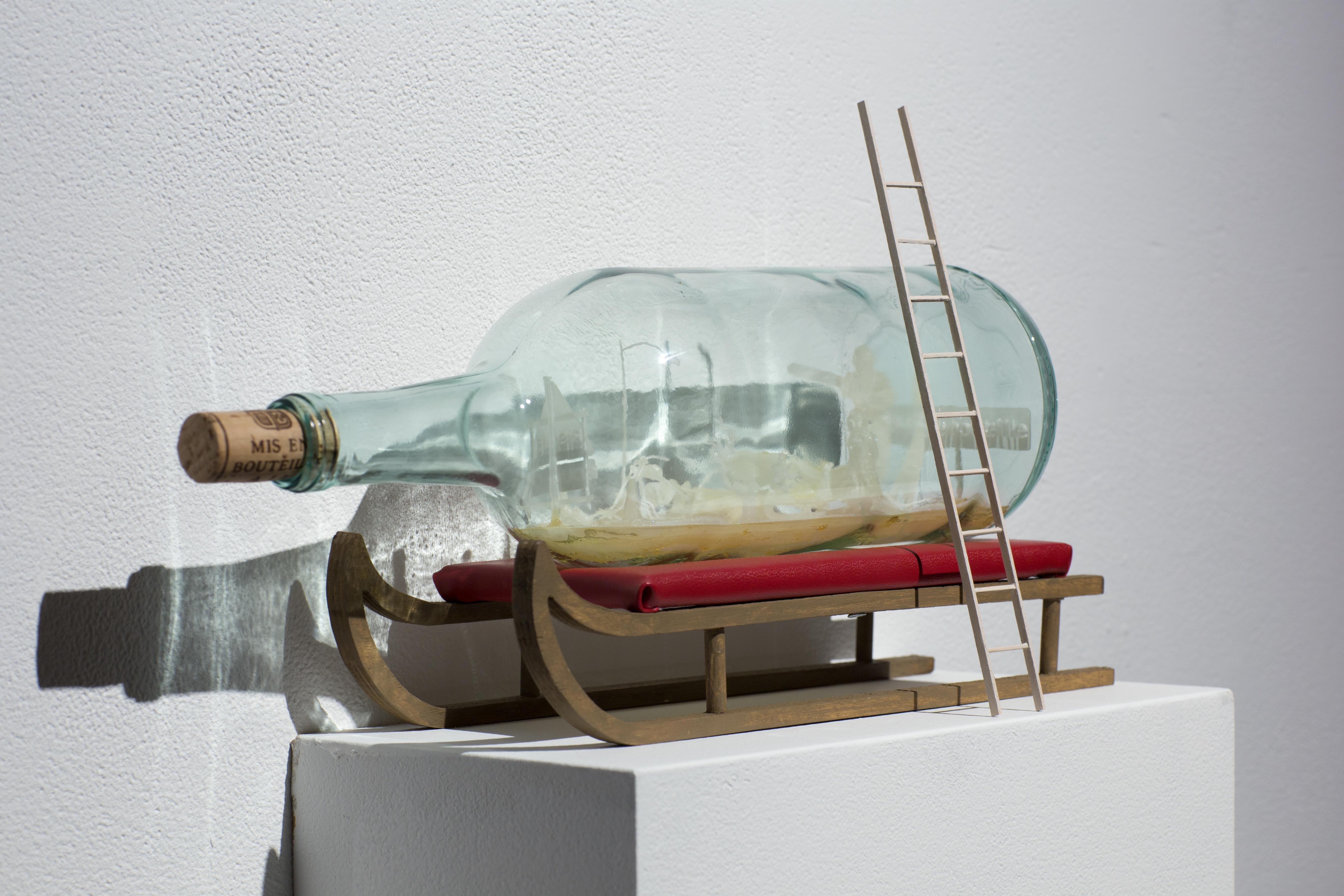 Pierre Laroche Abstract Sculpture - Attention au bouchon et au cul de la bouteille