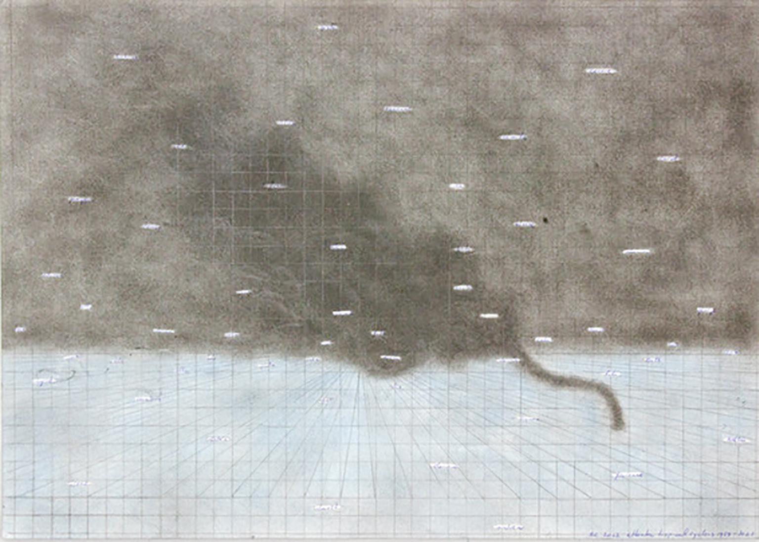 Robbie Cornelissen Figurative Art - Cloud (Atlantic tropical cyclons 1954-2021)