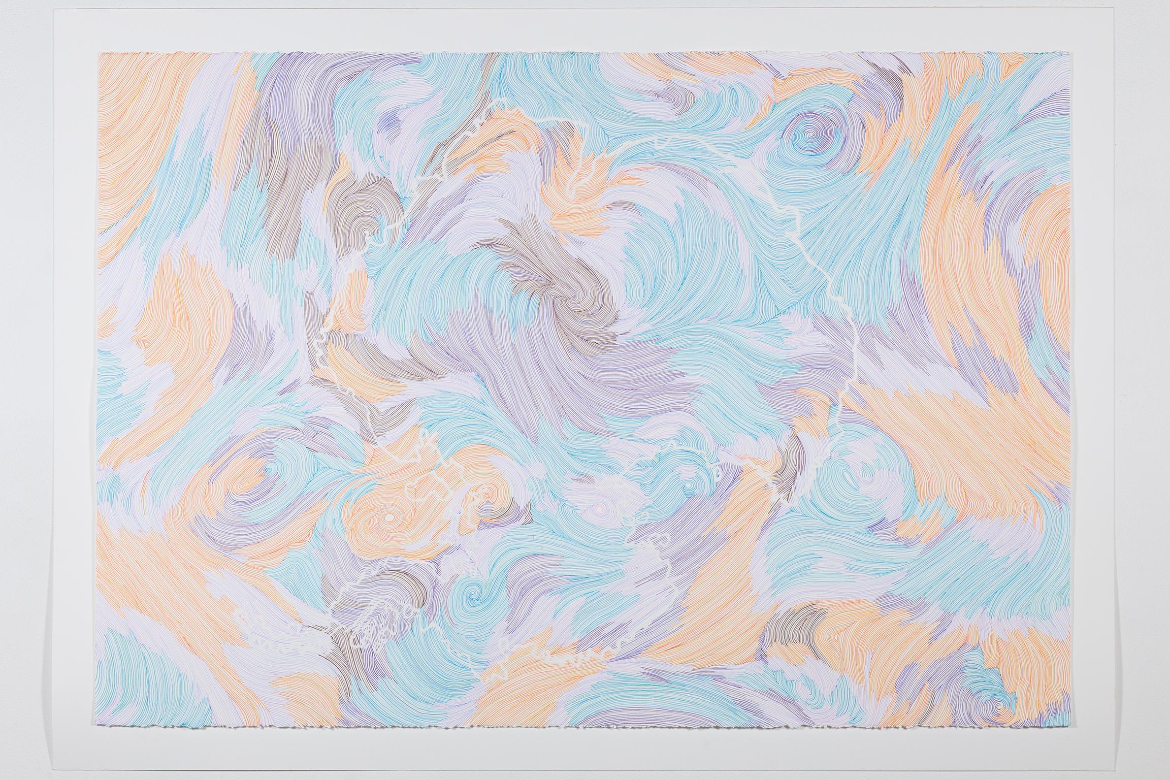 Colleen Wolstenholme Abstract Drawing – Wind Algorithmus 1