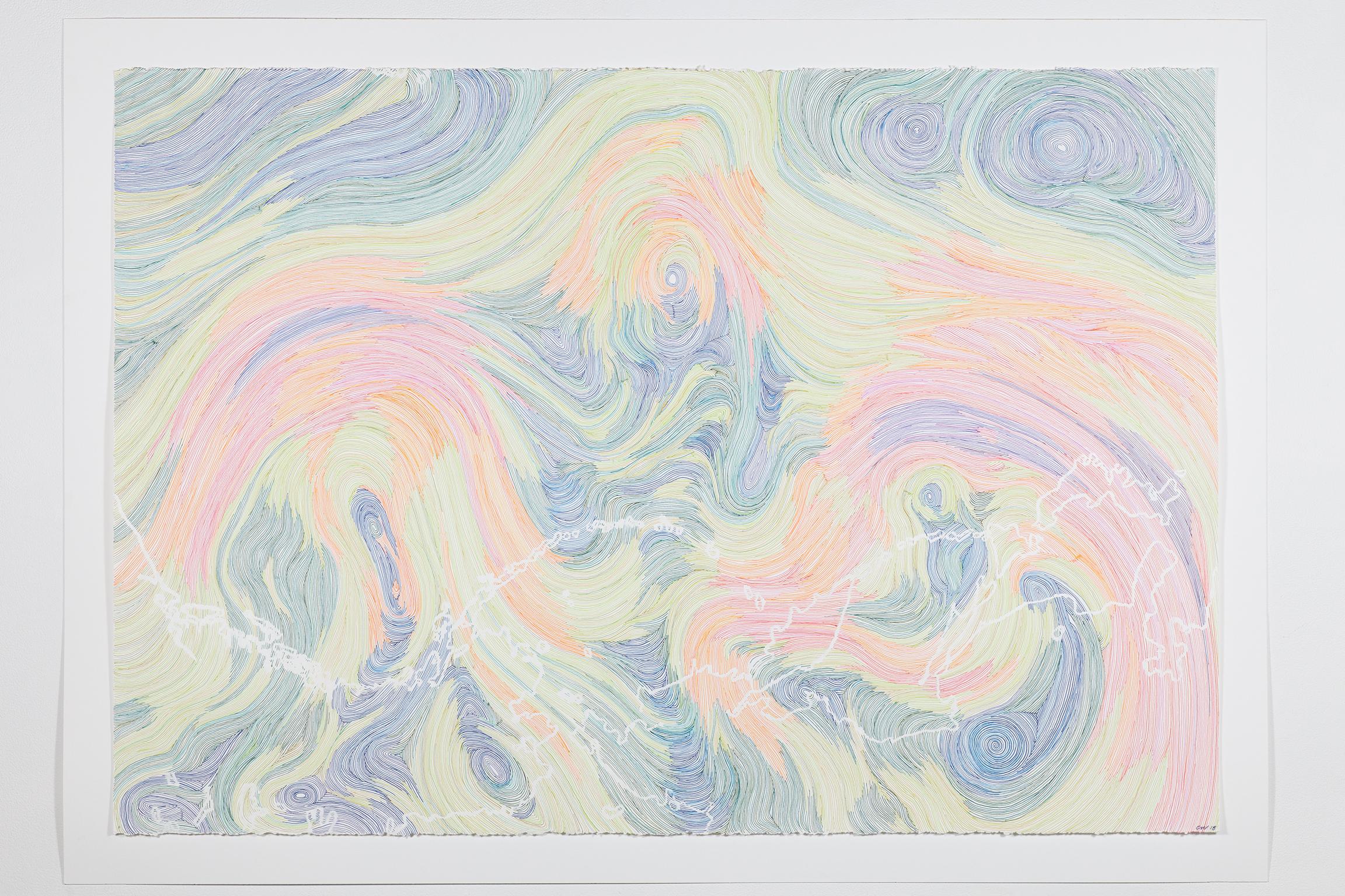 Colleen Wolstenholme Abstract Drawing - Wind Algorithm 3