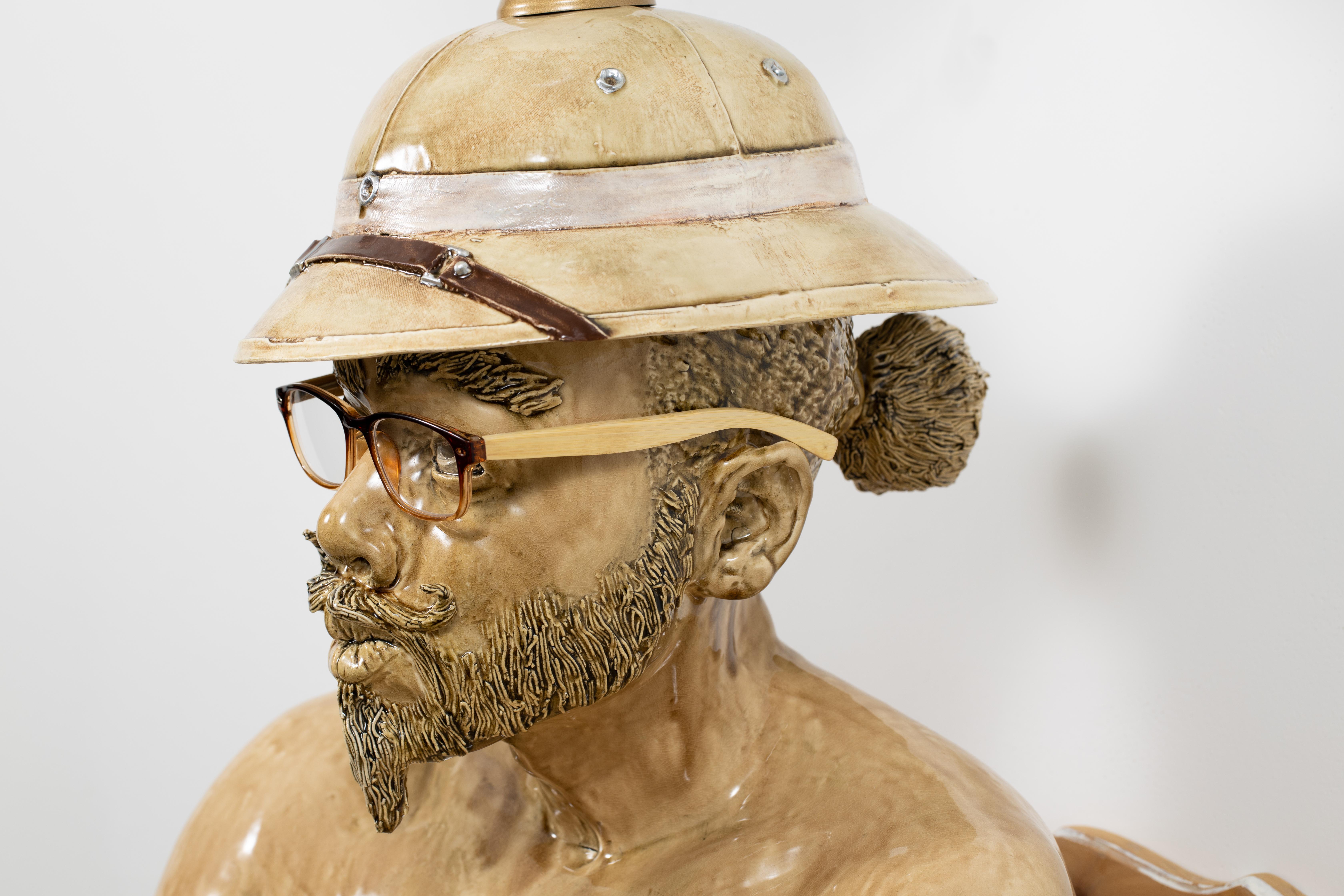 Untitled - Brown Figurative Sculpture by Eddy Firmin