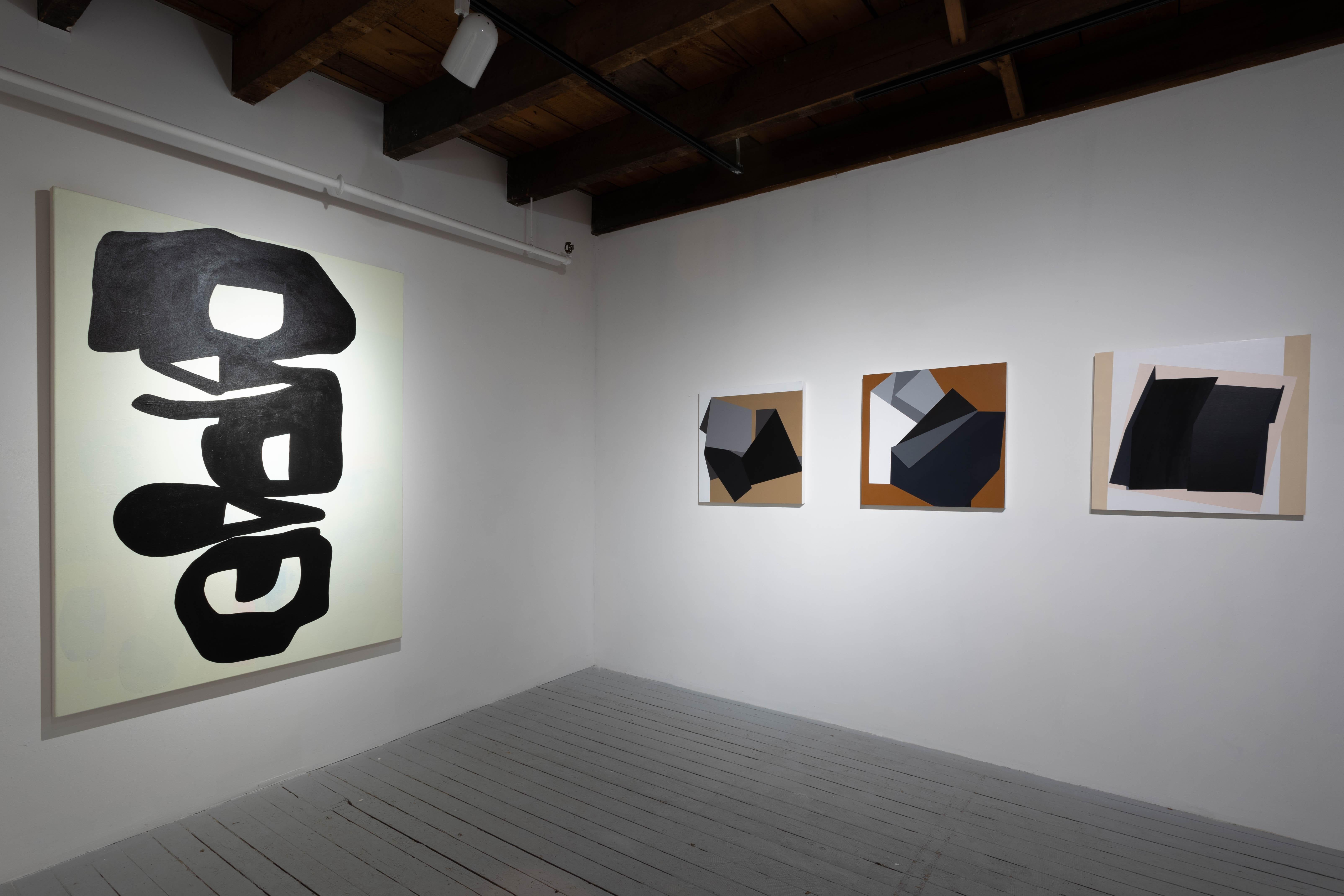 Blind Folds_Split screen - Painting by Brigitte Radecki