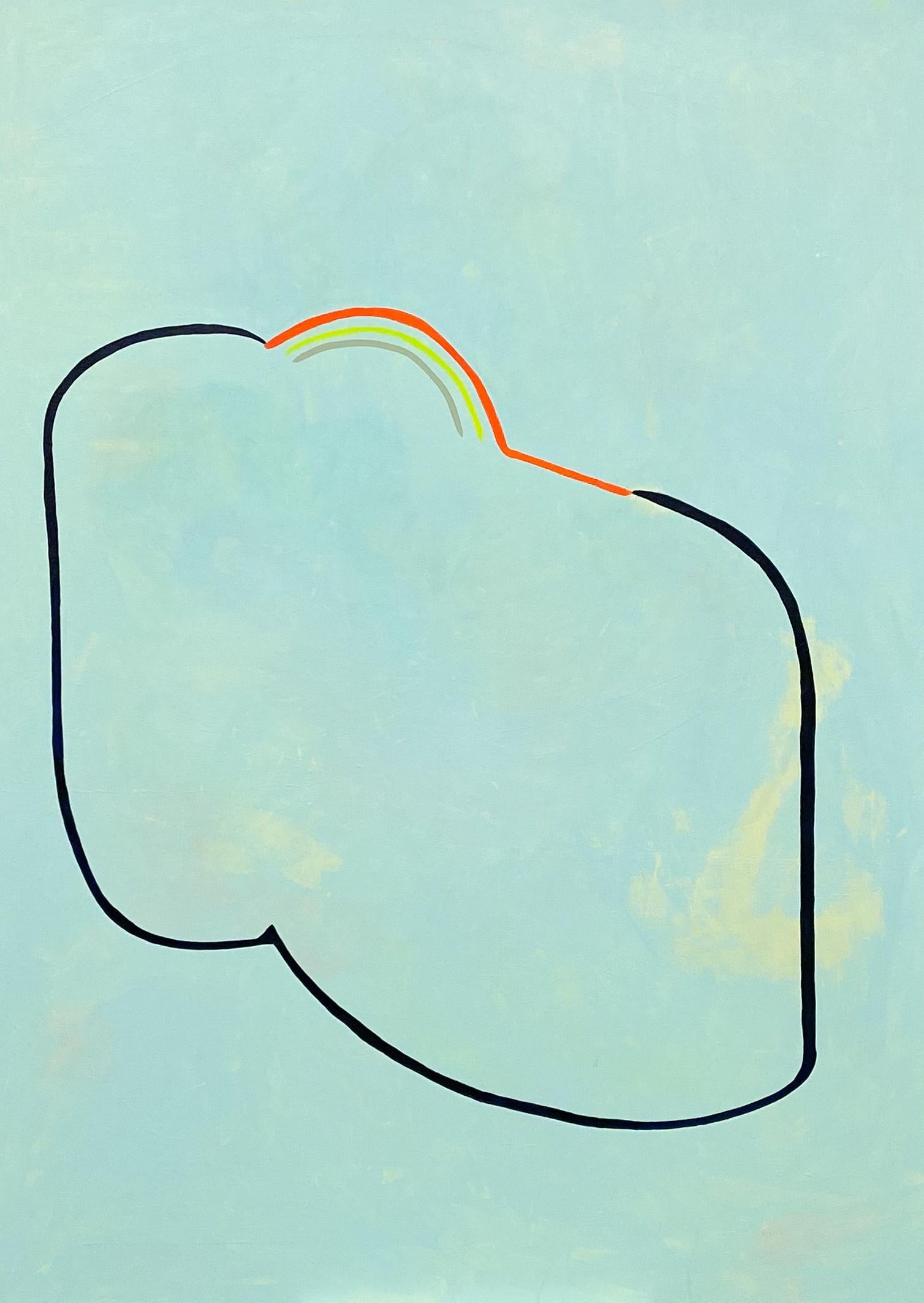 Jeanie Riddle Abstract Painting - Shape Produced by a Curve (and curves)